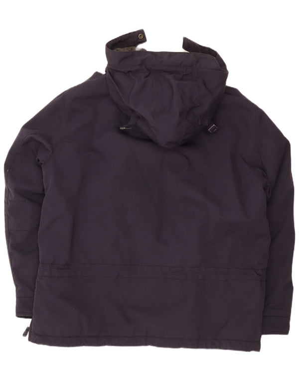 Napapijri Chaqueta anorak con capucha y gráfico geográfico para hombre UK 46 3XL Azul marino