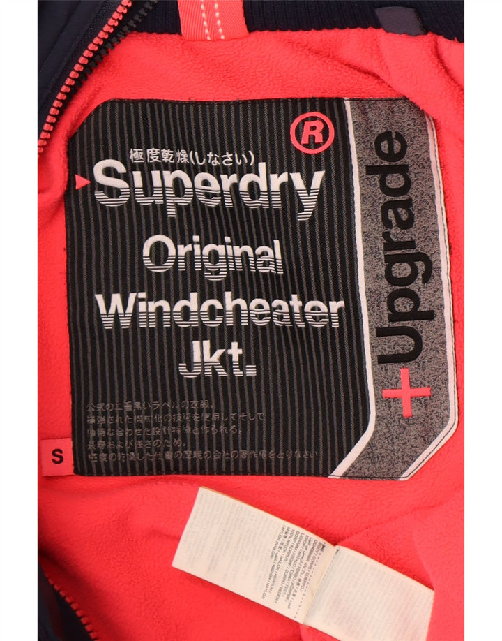 Superdry Chaqueta Cortavientos Gráfica para Mujer UK 40 Small Azul Marino