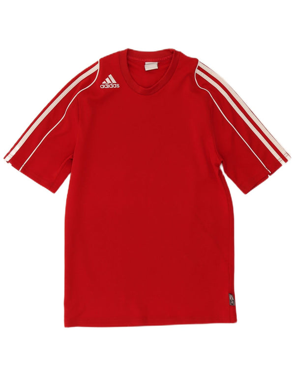 Adidas Mens Climalite Camiseta Top Pequeño Rojo Poliéster