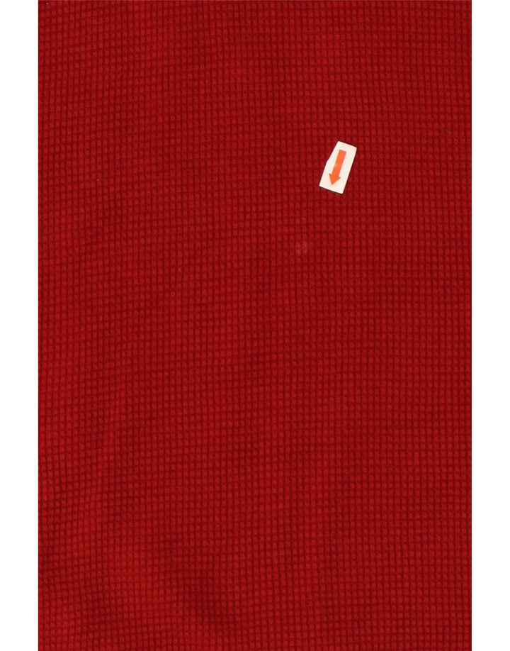 Eddie Bauer Top para hombre manga larga algodón rojo medio