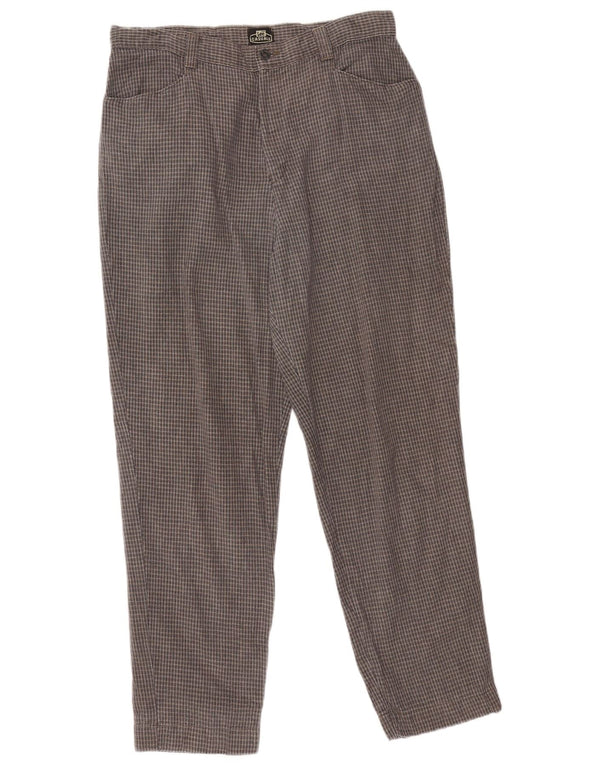 Lee Pantalones casuales cónicos de cintura alta para hombre US 14 Large W32 L29 Gray Check
