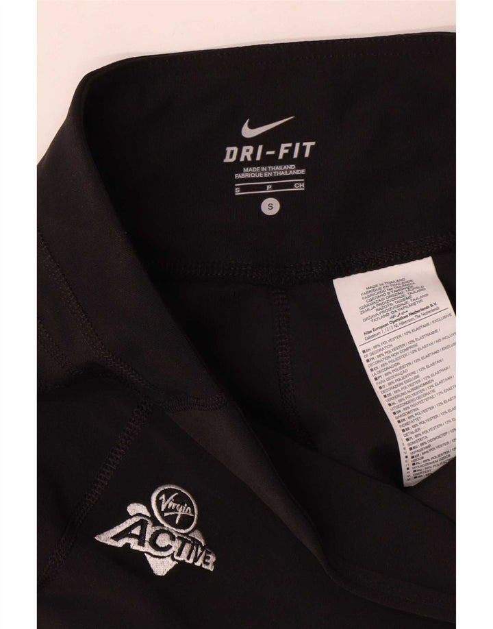 Nike Mujer Dri Fit Chándal Pantalones UK 10 Pequeño Poliéster Negro