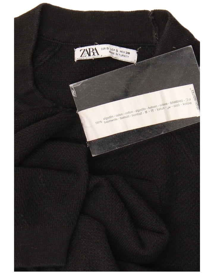 Zara Hombre Camiseta Top Small Algodón Negro