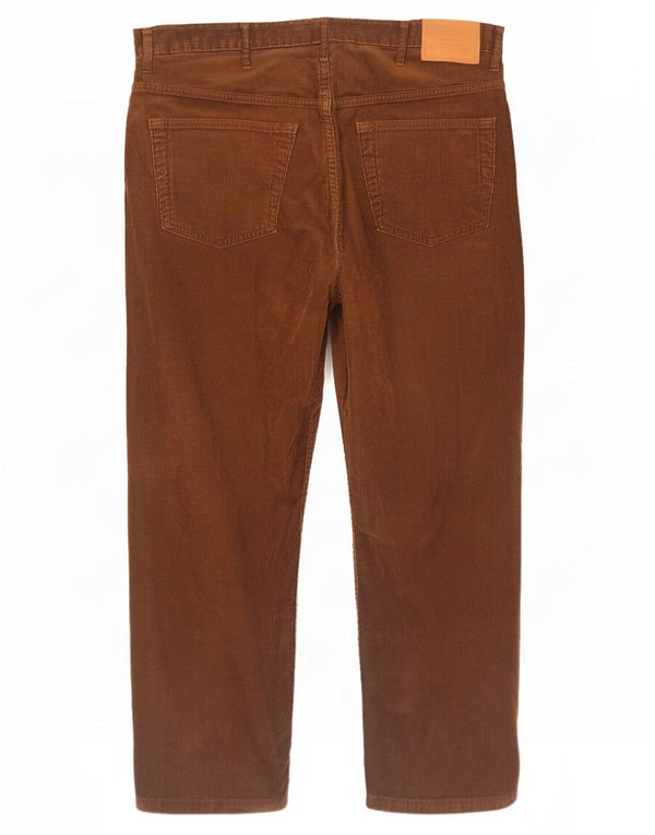 Marks & Spencer Pantalones cortos de pana azules Harbor para hombre W40 L29 Marrón