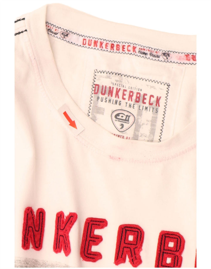 Camp David Camiseta gráfica para hombre Top XL Algodón blanco