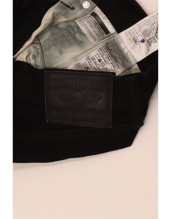 Levi's Hombre 511 Slim Jeans W33 L32 Algodón Negro
