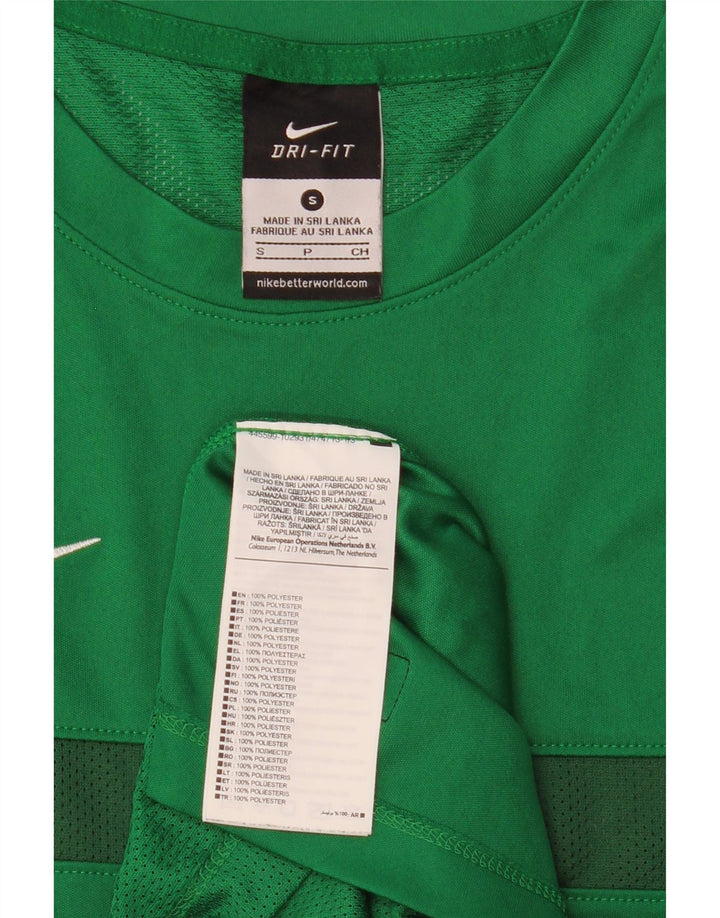 Camiseta Nike Dri Fit para hombre Top Small Verde Poliéster