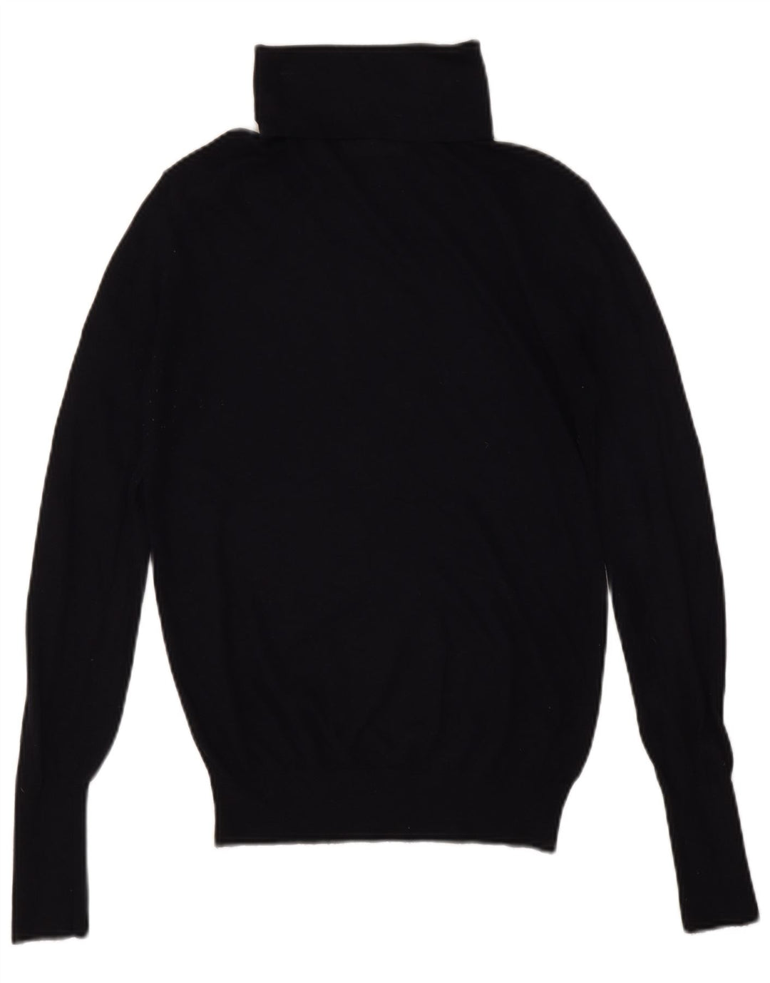 Zara Mujer Roll Neck Jumper Sweater UK 12 Medium Azul Marino Modal
