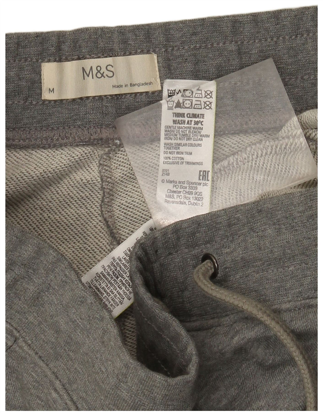 Marks & Spencer Pantalones De Chándal Para Hombre Joggers De Algodón Gris Medio