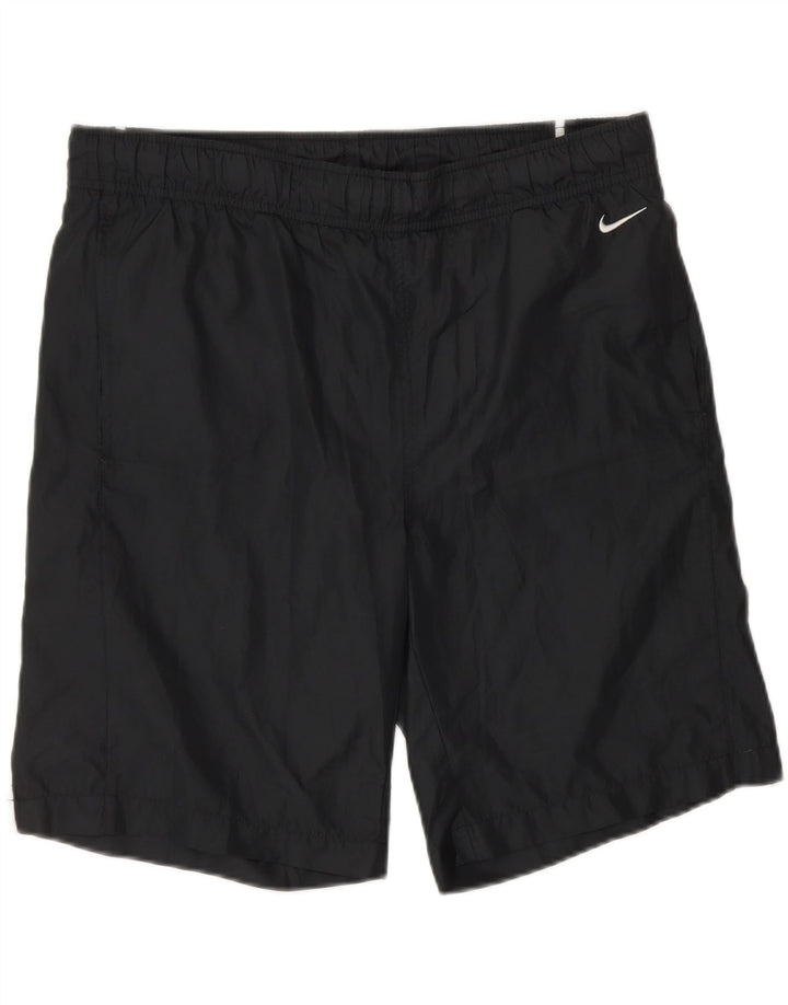 NIKE Pantalones cortos deportivos para hombre, talla pequeña, poliéster negro