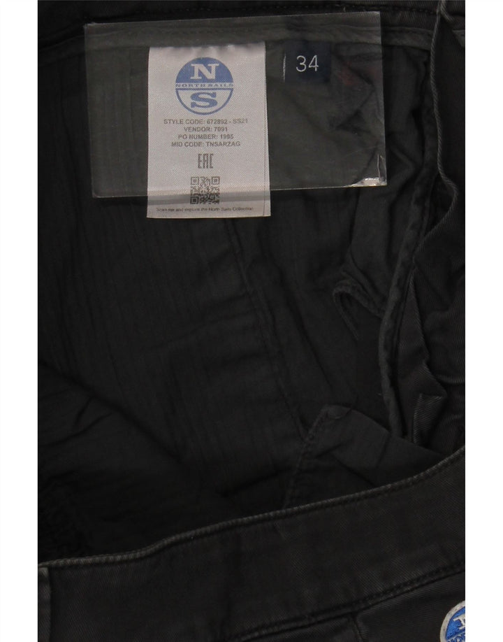 Pantalones cortos cargo para hombre North Sails W34 Algodón gris grande