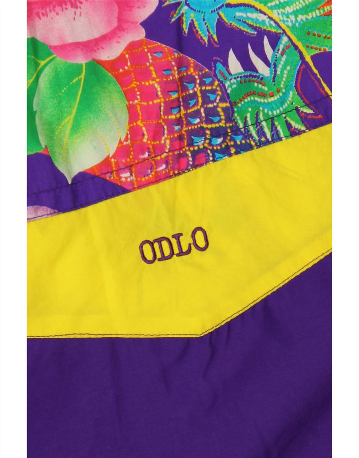 ODLO Chaqueta anorak extragrande para mujer EU 36 Poliéster floral morado pequeño