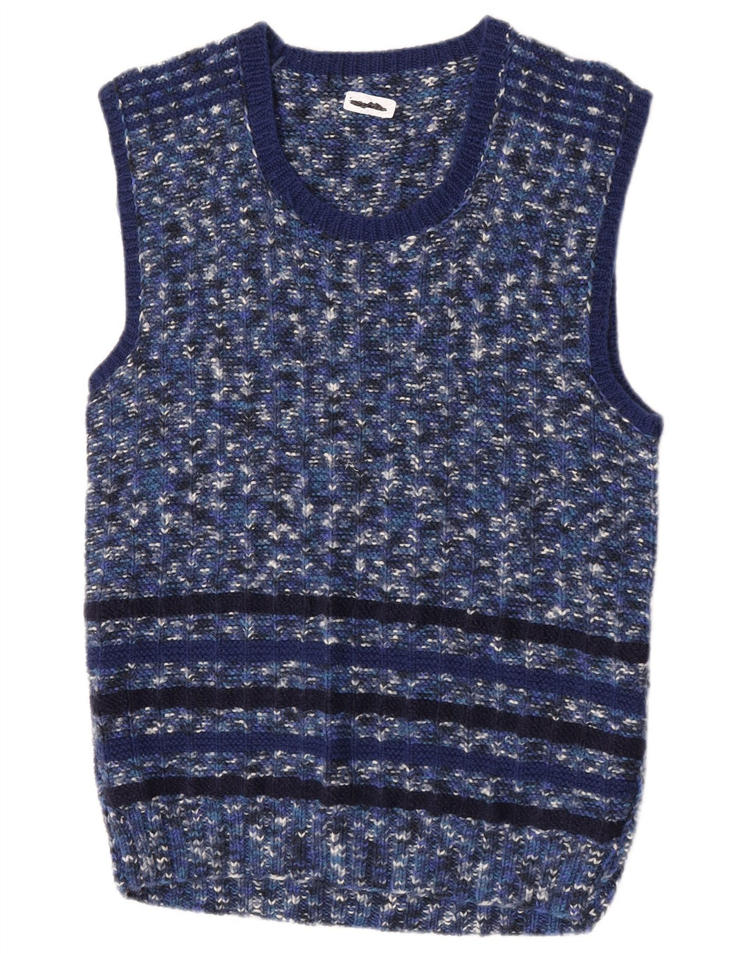 Vintage hombres chaleco tanque top pequeño azul moteado