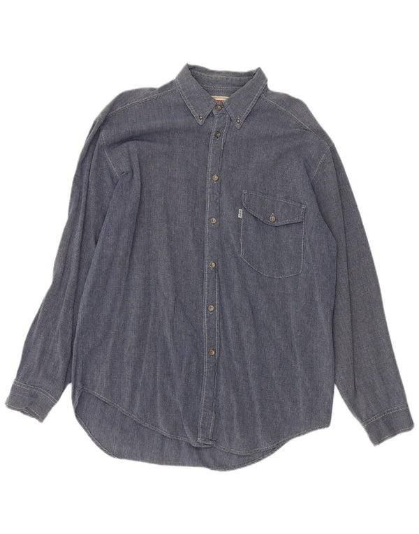 Camisa Levi's para hombre de algodón azul grande