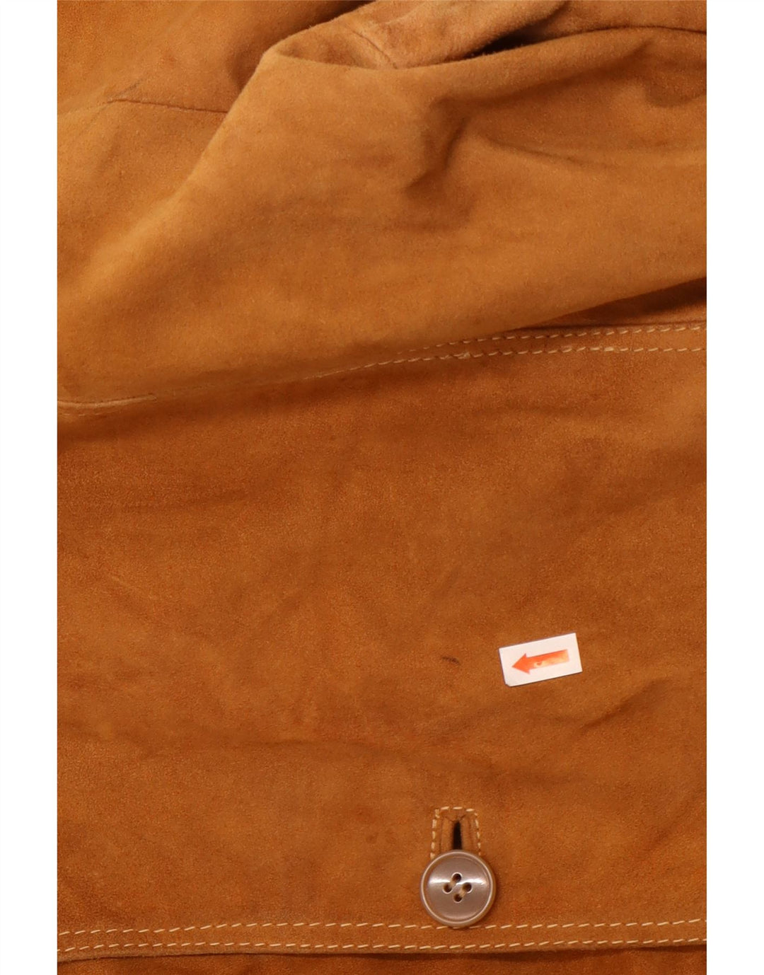 VINTAGE Chaqueta bomber de ante para hombre Reino Unido 40 Beige grande