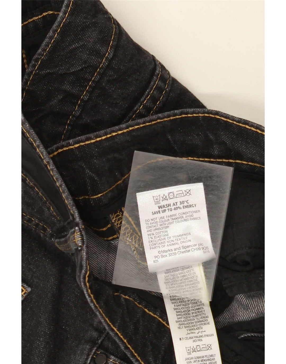 Marks & Spencer Jeans Slim Autograph para Hombre W34 L31 Algodón Negro