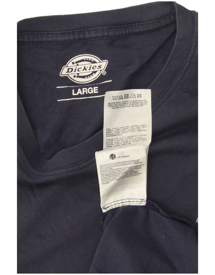 Dickies - Camiseta para hombre, talla grande, color azul marino, algodón