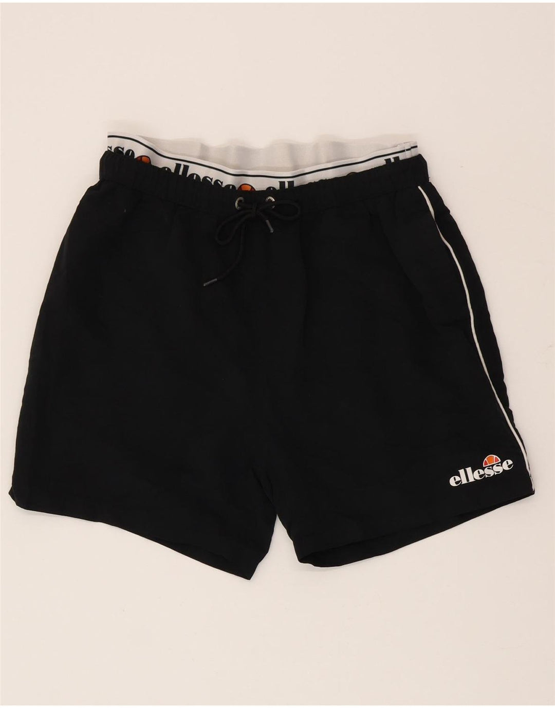 Ellesse Hombre Shorts deportivos gráficos Poliéster con bloques de color negro mediano