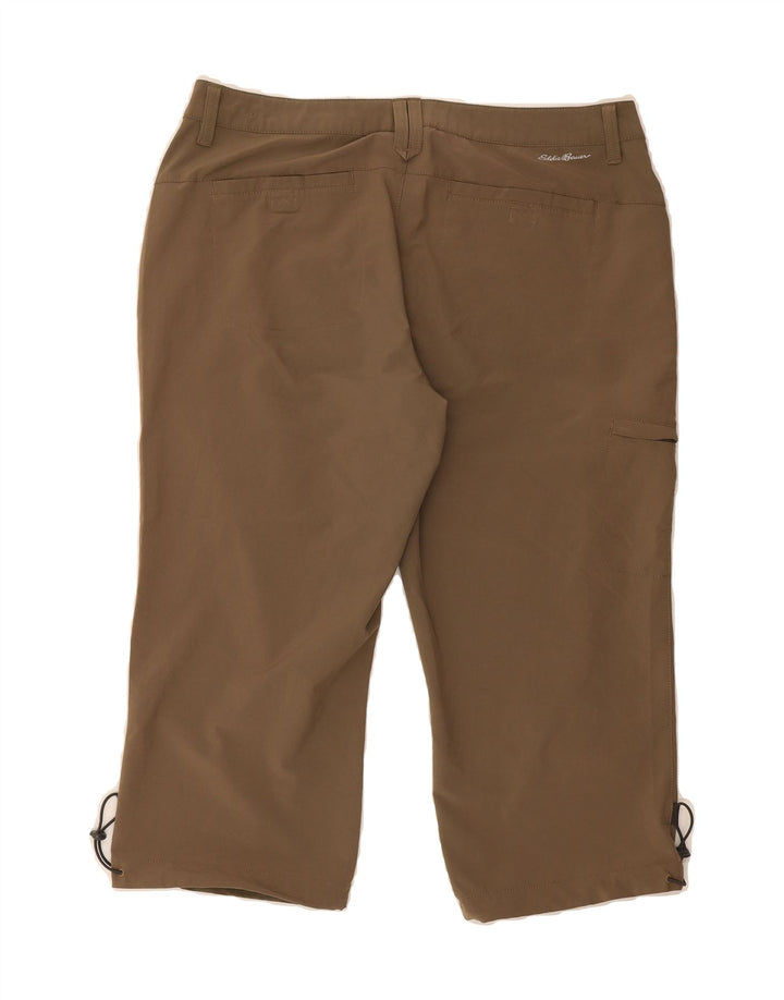 EDDIE BAUER Womens Capri Cargo Trousers US 10 Large W34 L19 Brown Vintage Eddie Bauer and Second-Hand Eddie Bauer from Messina Hembry 