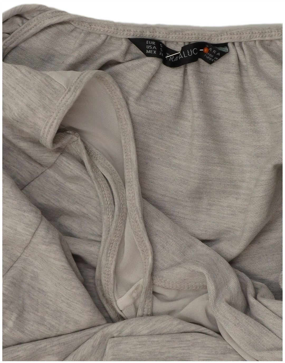 ZARA Mujer Vestido Básico Sin Mangas UK 40 Small Gris