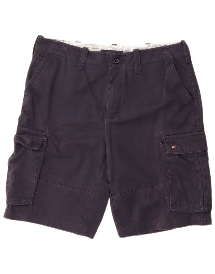 Tommy Hilfiger Shorts Cargo para Hombre W34 Grande Algodón Azul Marino