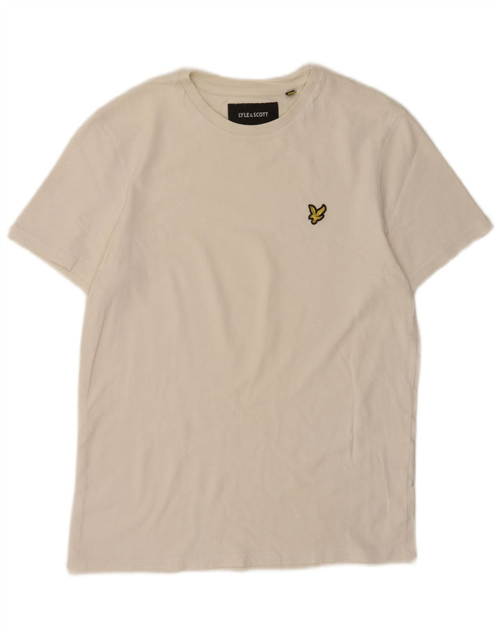 Lyle & Scott - Camiseta para hombre, talla pequeña, algodón blanco