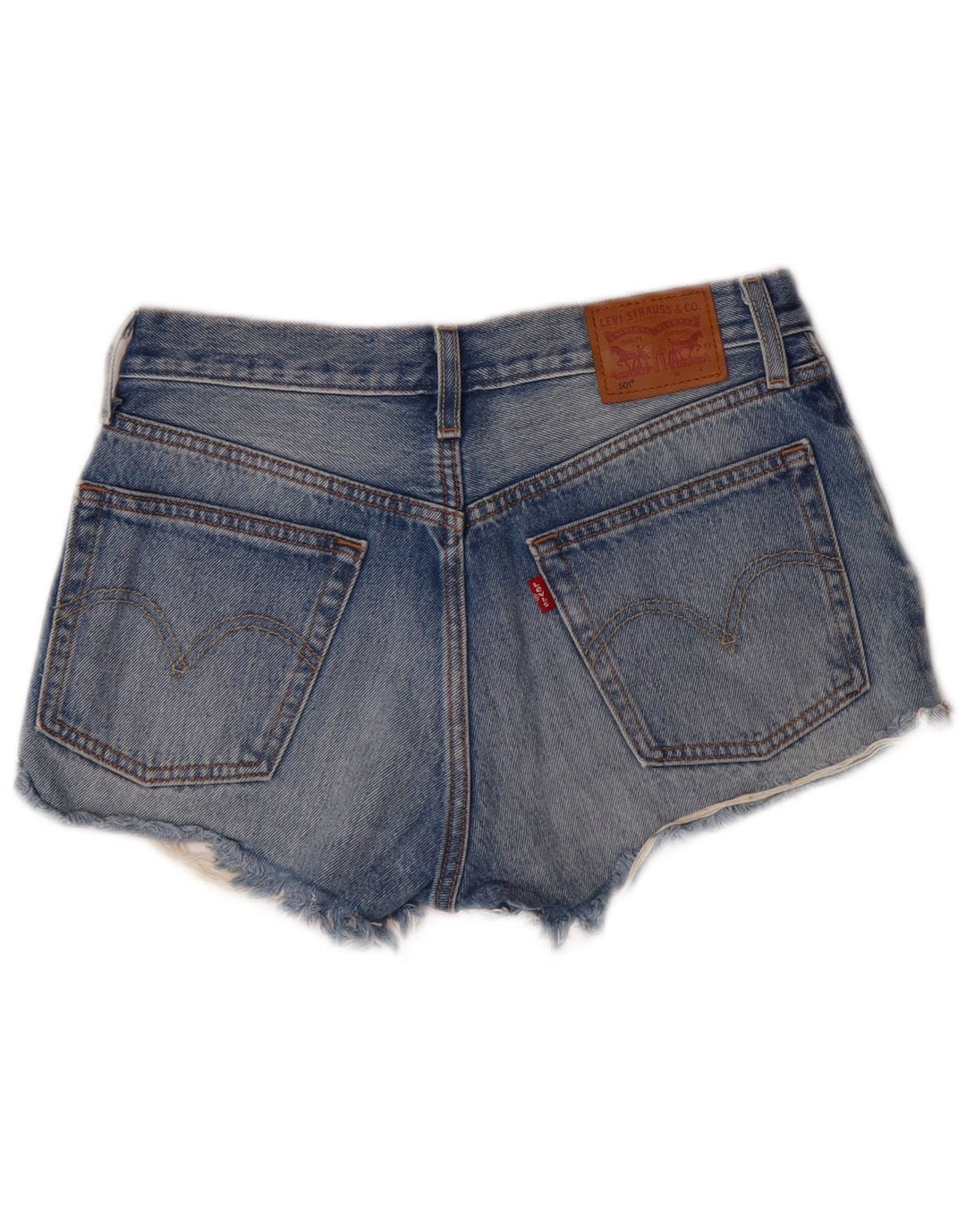 Levi's 501 Shorts De Mezclilla Desgastados W26 Small Blue Cotton Classic