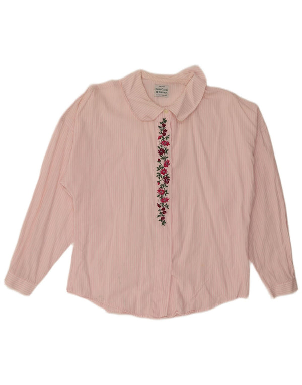 Benetton Blusa Camisera Mujer ES 44 Grande Rosa Floral