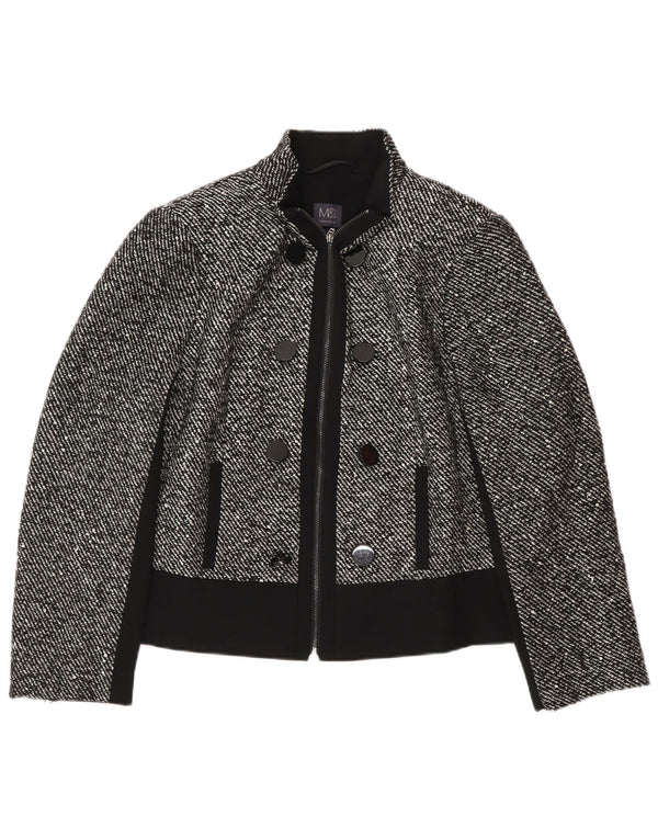 Marks & Spencer Chaqueta Bomber para Mujer UK 40 Grande Poliéster Gris Moteado