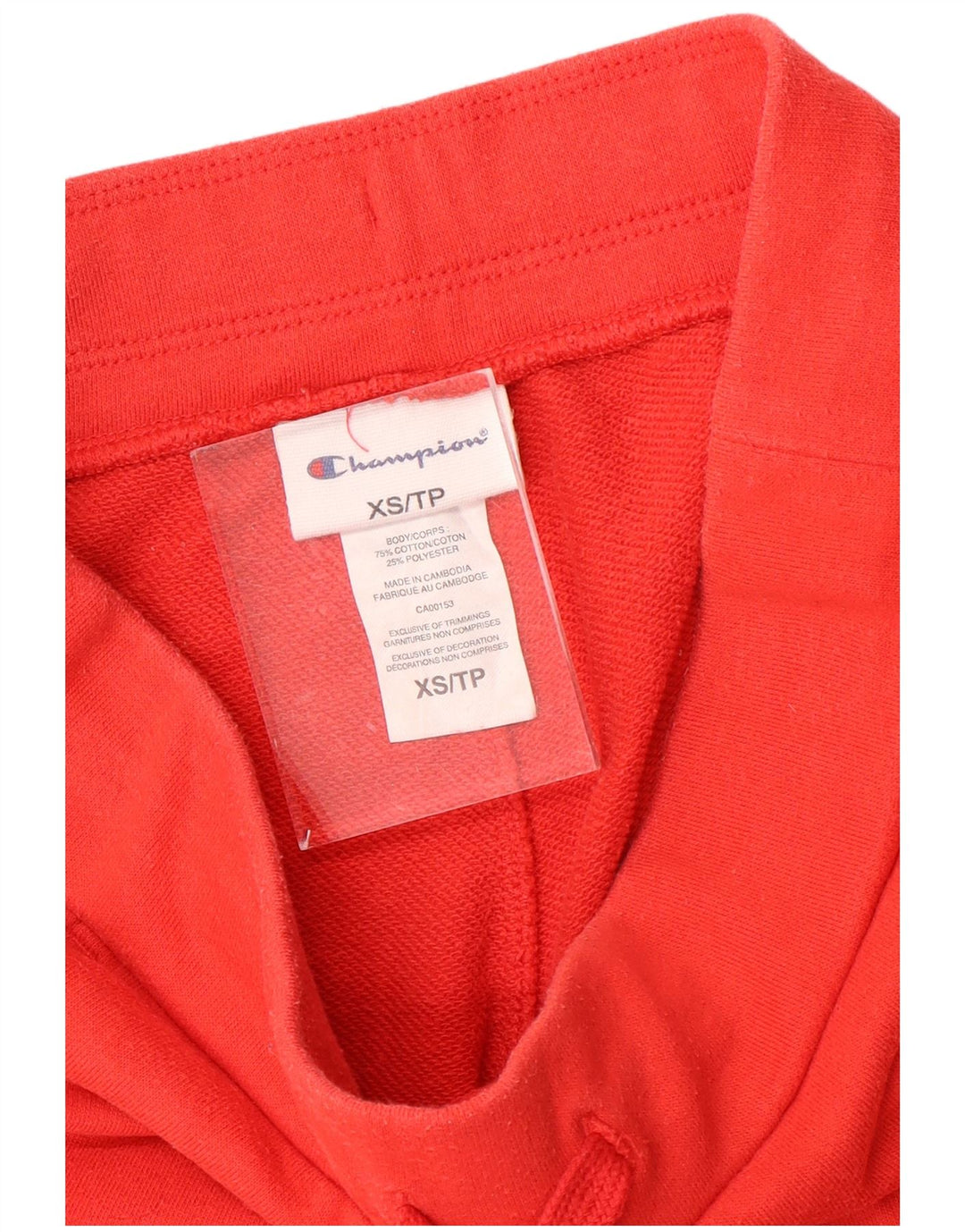 Champion Pantalones cortos deportivos para mujer UK 6 XS Algodón rojo