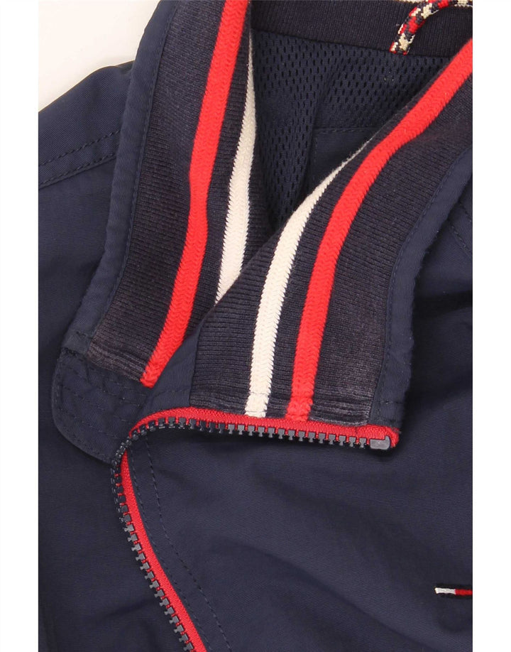 Tommy Hilfiger Chaqueta Bomber para Hombre UK 38 Mediana Poliamida A Rayas Azul Marino
