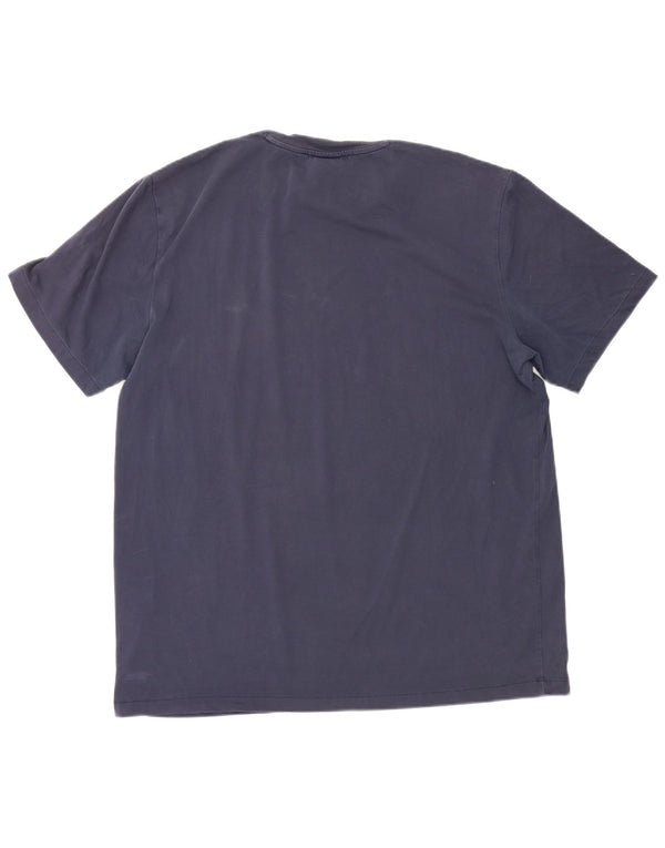 Nike Hombre Dri Fit Camiseta Top XL Azul Marino Algodón