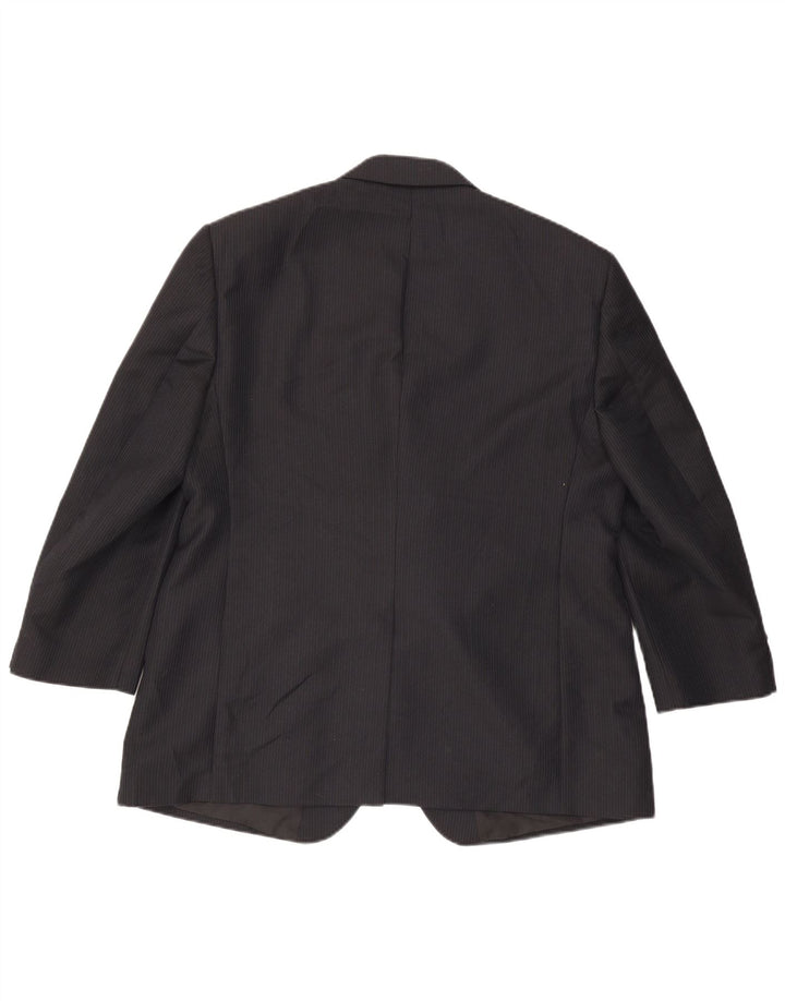 Marks & Spencer Chaqueta tipo blazer de 3 botones para hombre UK 44 XL Azul marino a rayas