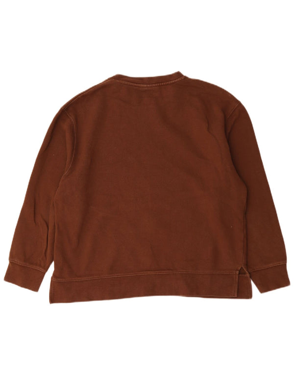 Topshop Hombre Loose Fit Sudadera Jumper Small Marrón Algodón