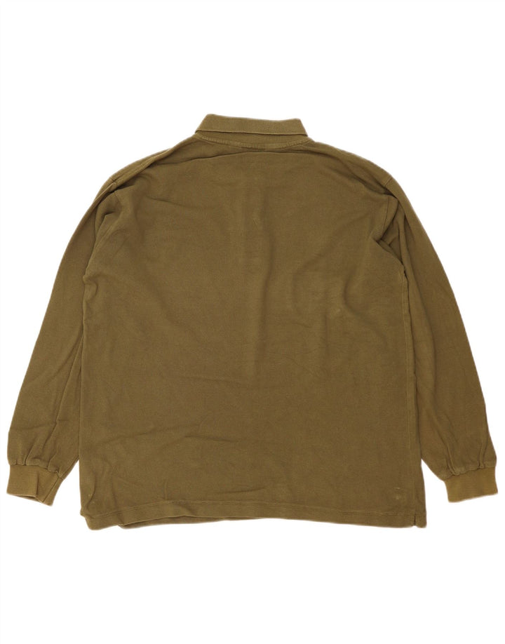 Kappa Polo De Manga Larga De Algodón Caqui Mediano Hombre