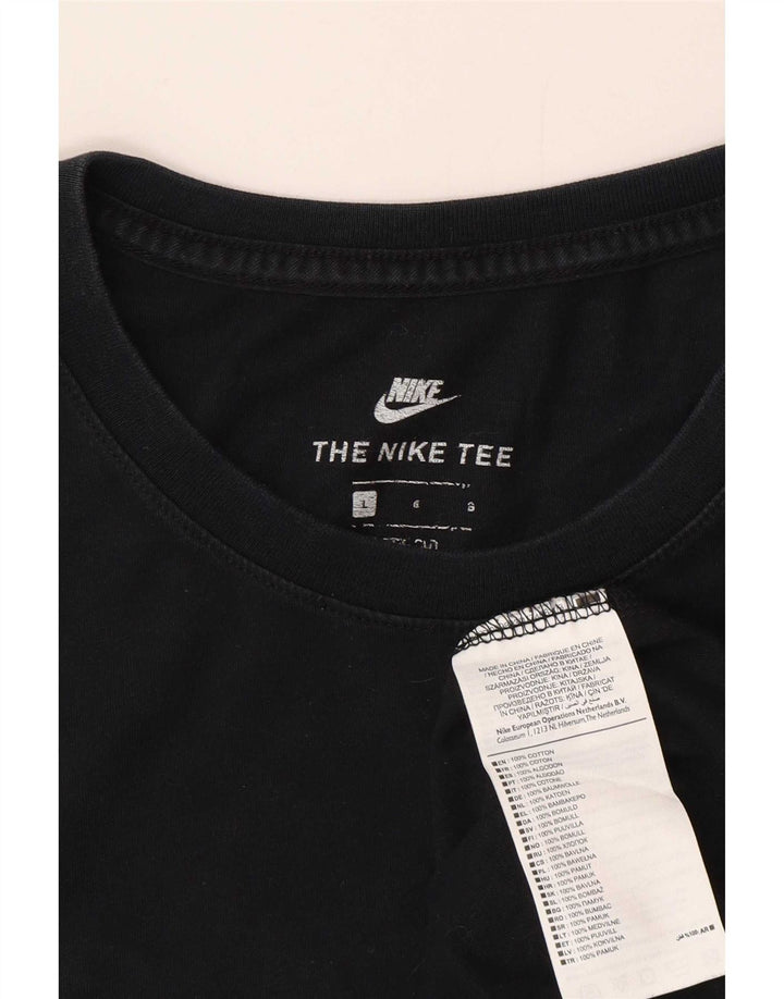 Nike - Camiseta gráfica para hombre, talla grande, algodón negro