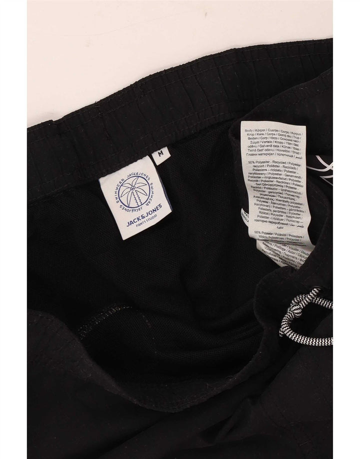 Jack & Jones Hombre Bañador Graphic Bañador Mediano Poliéster Negro