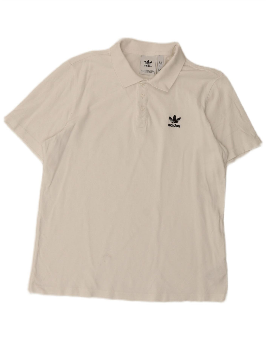 Polo ADIDAS Hombre Algodón Blanco Mediano