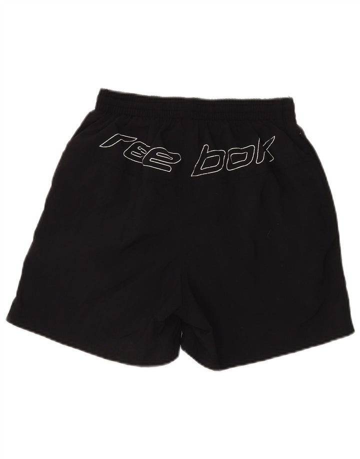 REEBOK Pantalones cortos deportivos gráficos para hombre XS Nylon negro