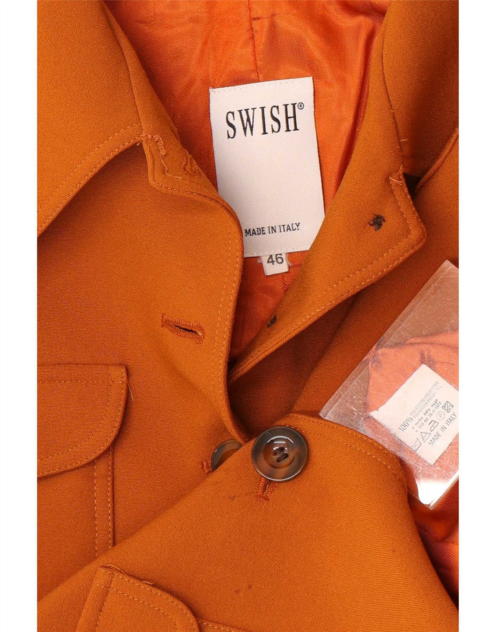 Swish Chaqueta militar de 6 botones para mujer IT 46 Poliéster marrón grande