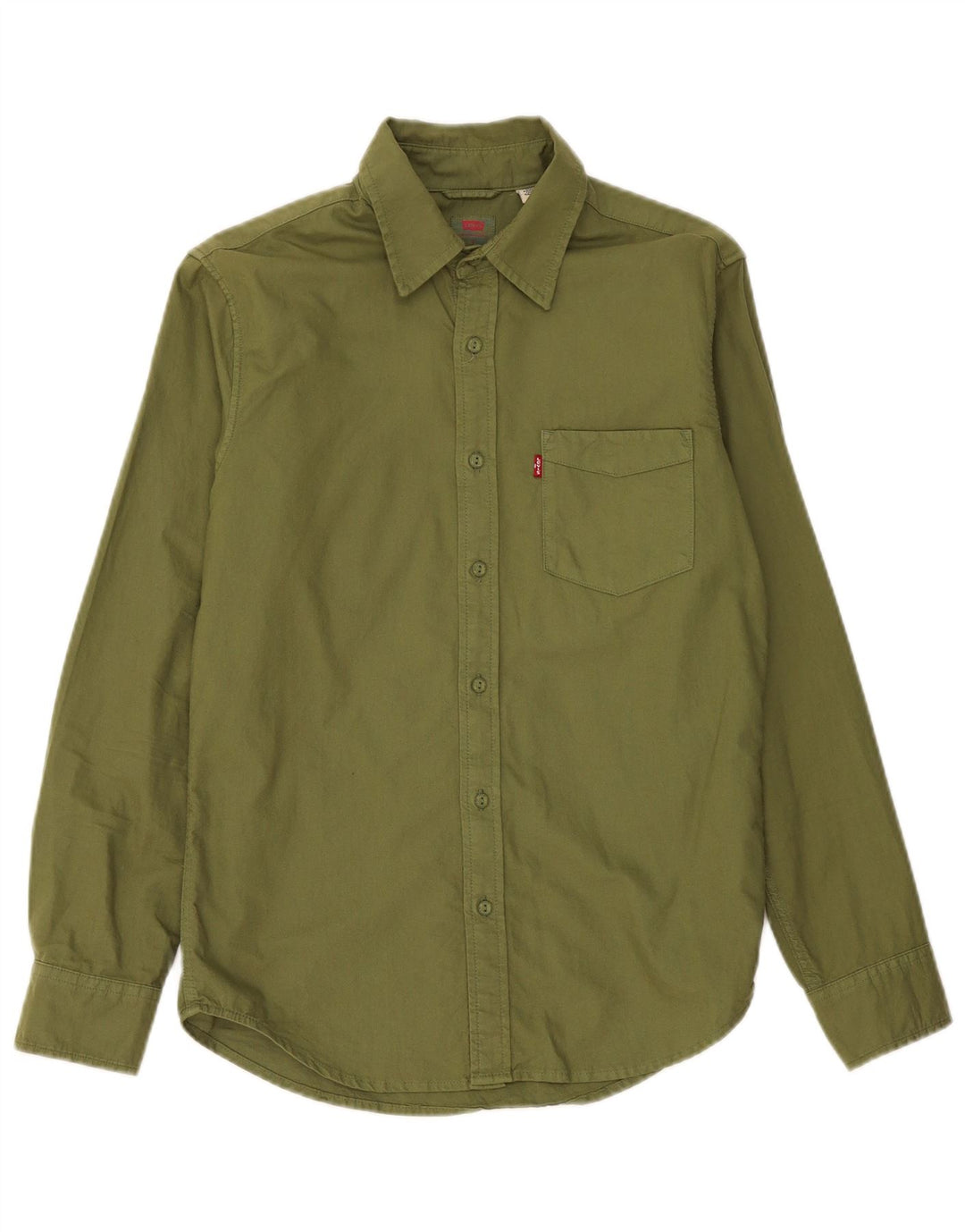 Levi's Camisa de corte estándar para hombre, talla pequeña, algodón caqui