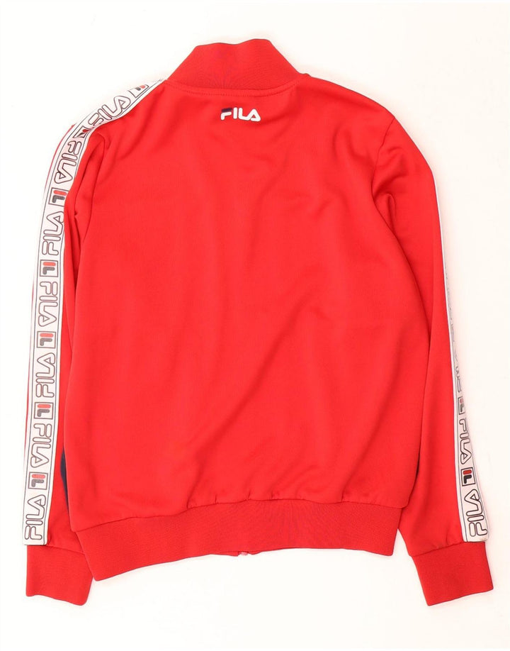 Fila Chaqueta de chándal gráfica para mujer UK 40 Medium Red Colourblock