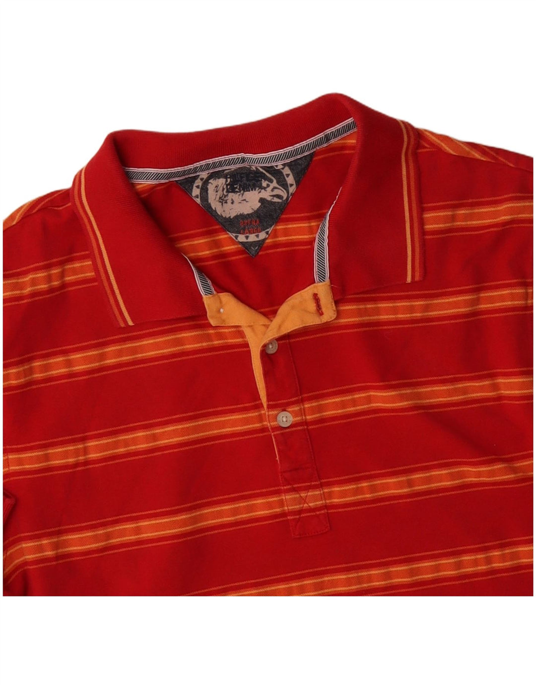 TOMMY HILFIGER Polo para hombre de algodón a rayas rojas grandes