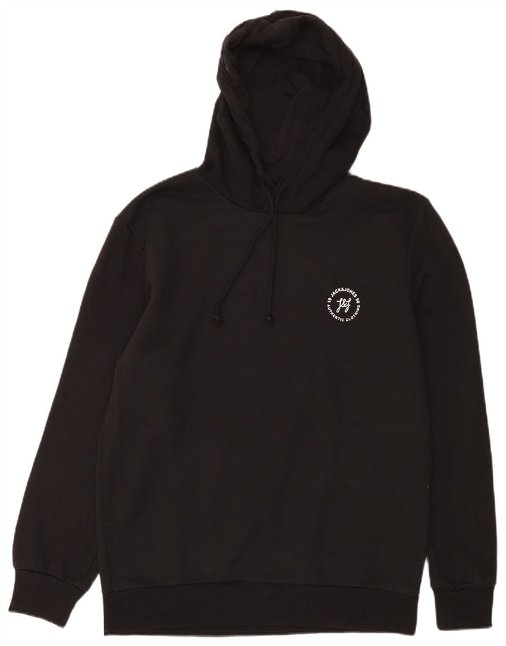 Jack & Jones Hombre Sudadera con Capucha Jumper Large Negro Algodón