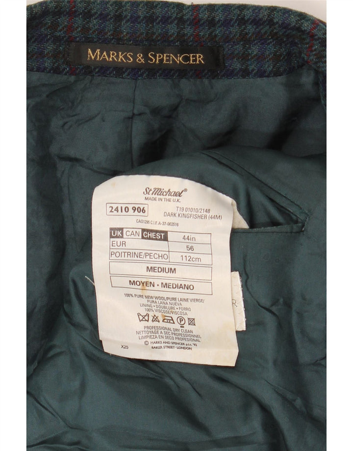 Marks & Spencer Chaqueta St. Michael Blazer para hombre UK 44 XL Pata de gallo verde