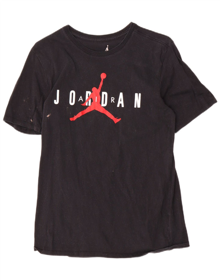 Jordan - Camiseta gráfica para hombre, talla mediana, algodón negro