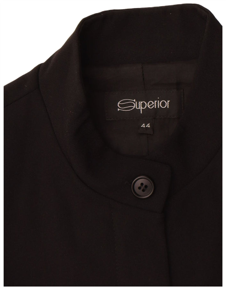 Chaqueta tipo blazer con cremallera completa para mujer Superior IT 44 Poliamida negra mediana