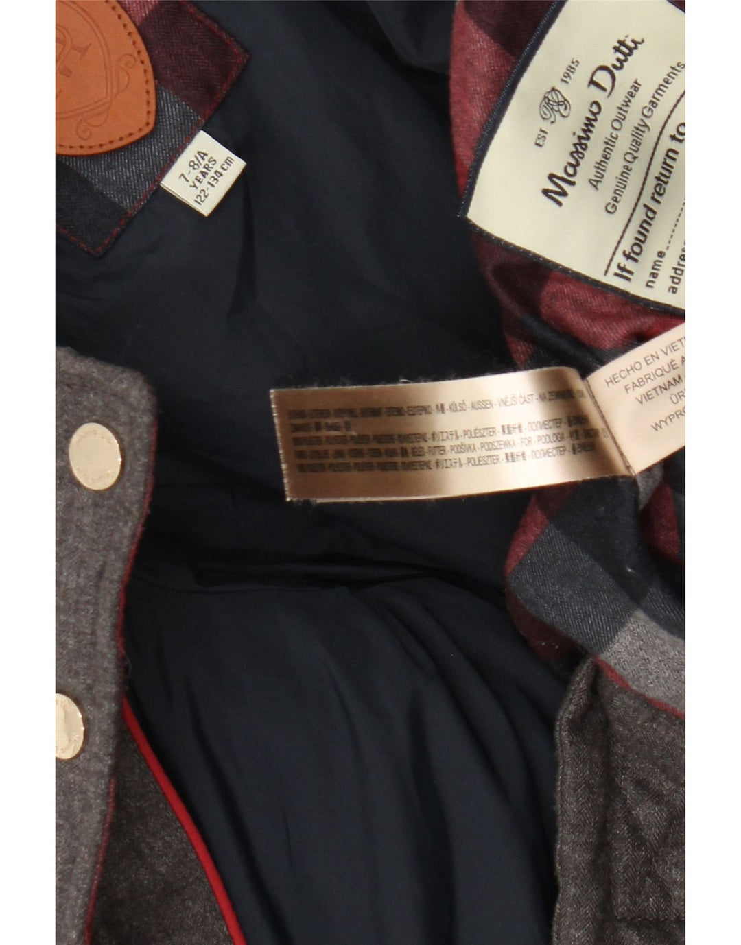 Massimo Dutti Cazadora Acolchada Niña 7-8 Años Gris Poliéster
