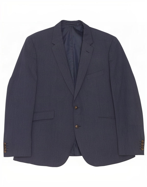 Marks & Spencer Chaqueta tipo blazer con 2 botones y corte entallado para hombre UK 46 XL Azul marino