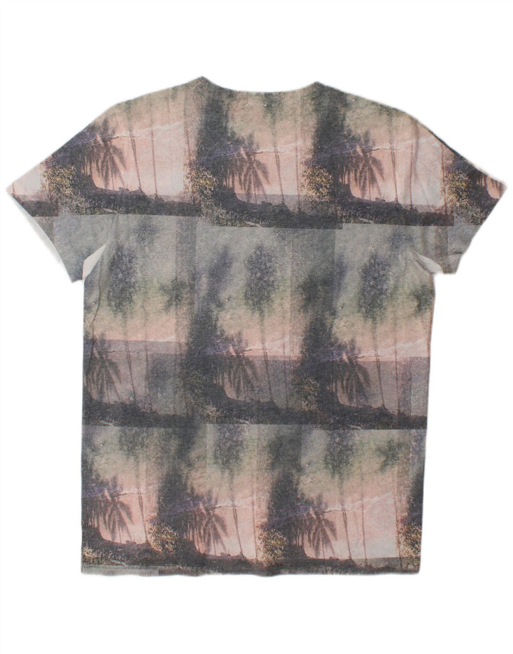 Hugo Boss Hombre Camiseta con estampado abstracto Top XL Poliéster multicolor